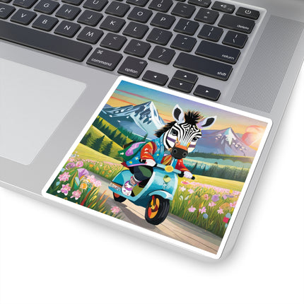 Stripes on Wheels Kiss-Cut Stickers (4 Sizes)