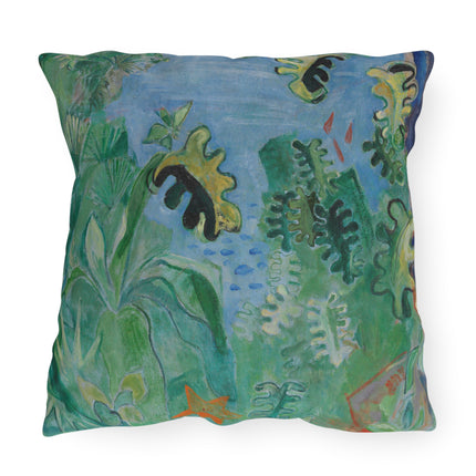 Symphonie in Grün by Oskar Moll Outdoor Pillows