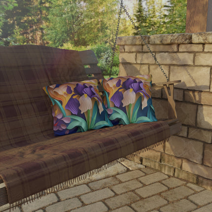 The Elegant Iris Flower Outdoor Pillows