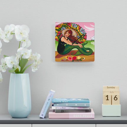 Siren Serenade by Carlo Chiostri Acrylic Wall Clock, Round and Square