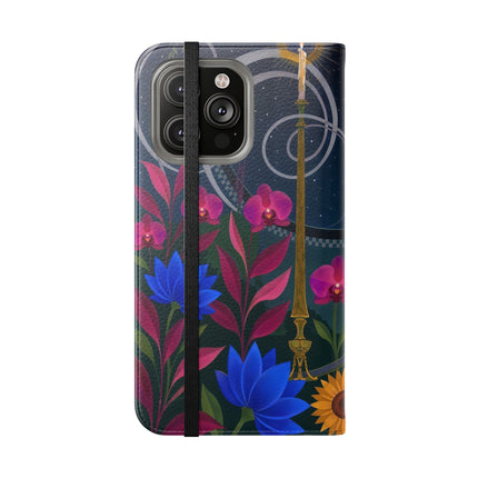 🌙🕯️ The Lady Of The Midnight Garden Flip Case – Art Deco Nocturne
