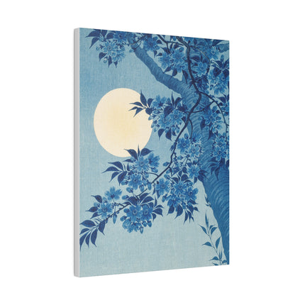 Blossoming Cherry on a Moonlit Night by Ohara Koson – Japanese Serenity