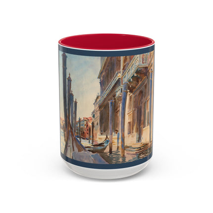 Gondola Moorings on the Grand Canal by John Singer Sargent Colorful Mugs (11oz, 15oz)