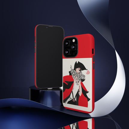 Crimson Masquerade Phone Case – Dramatic Grace & Bold Elegance
