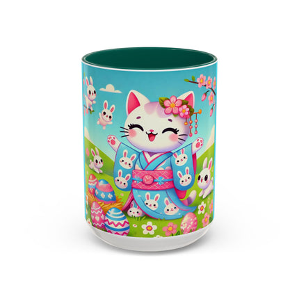 Springtime Kitten’s Easter Joy Colorful Mugs (11oz, 15oz)