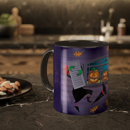 Whimsical Halloween Mischief Colorful Mugs, 11oz