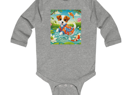 Koi Pond Puppy Infant Long Sleeve Bodysuit