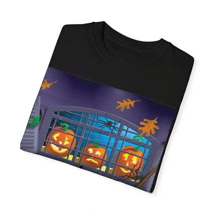 Whimsical Halloween Mischief Unisex Garment-Dyed T-shirt