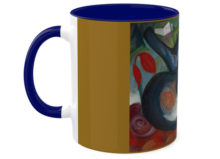 Two Cats, Blue and Yellow by Franz Marc Colorful Mugs, 11oz