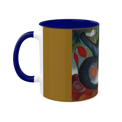 Two Cats, Blue and Yellow by Franz Marc Colorful Mugs, 11oz