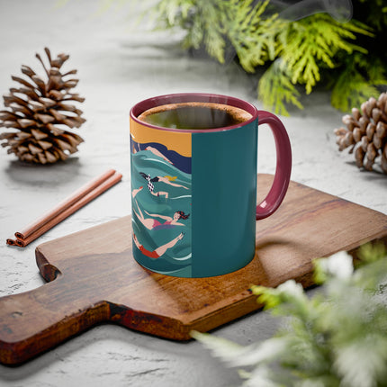 Summer Splash Colorful Mugs – Retro Beach Joy & Carefree Summer Vibes
