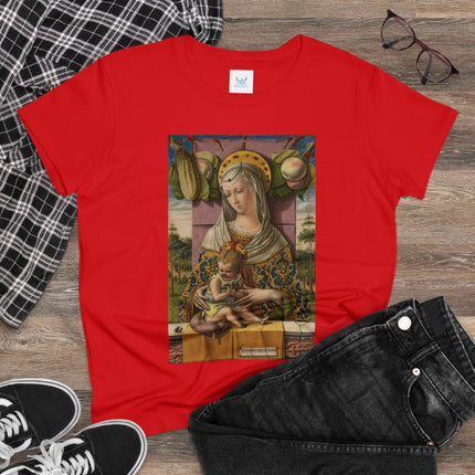 Madonna and Child by Carlo Crivelli Women's Midweight Cotton Tee