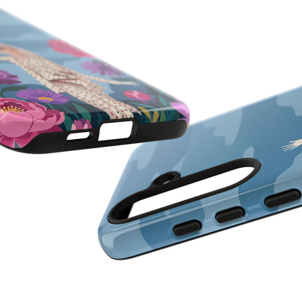 🌺👒 The Grand Flower Promenade Phone Case – Art Deco Fashion Illustration