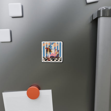 🐈🏛️ The Grand Salon Courtship Die-Cut Magnets – Art Deco Neoclassical Romance