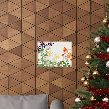 Aquilegia Flower by Tanigami Kônan Premium Matte horizontal posters