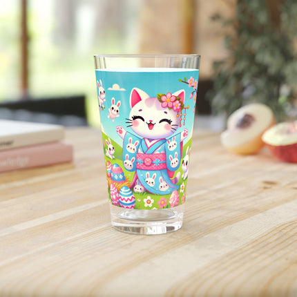 Springtime Kitten’s Easter Joy Glass, 16oz