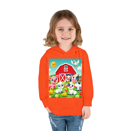 Happy Barnyard Morning Toddler Pullover Fleece Hoodie