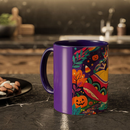 🌙🎃 The Lady Of Moonbeam Hollow Colorful Mug – Whimsical Halloween Charm
