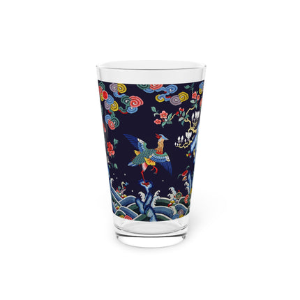Rank Badge with Mandarin Duck Glass, 16oz