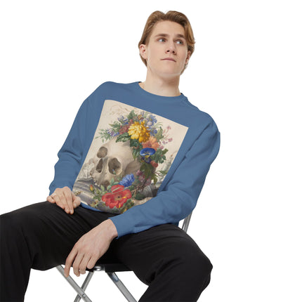 Vanitas Still Life by Herman Henstenburgh Garment-Dyed Sweatshirt