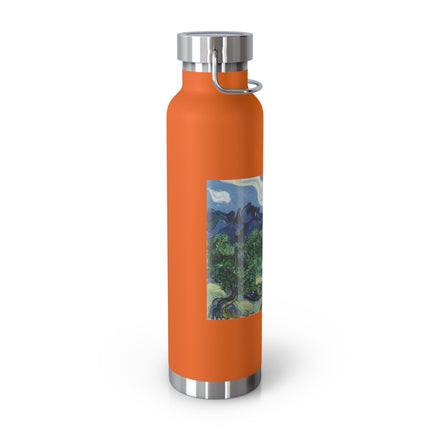 Olive Trees by Vincent Van Gogh Copper Vacuum Insulated Bottle, 22oz
