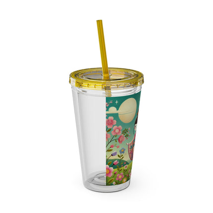 Geisha Fairy and the Hummingbird Blossom Sunsplash Tumbler with Straw, 16oz