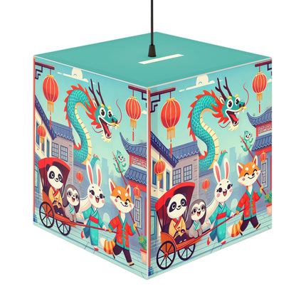 🐉🌟 The Little Dragon and Friends Light Cube Lamp – Friendship, Adventure & Storybook Charm