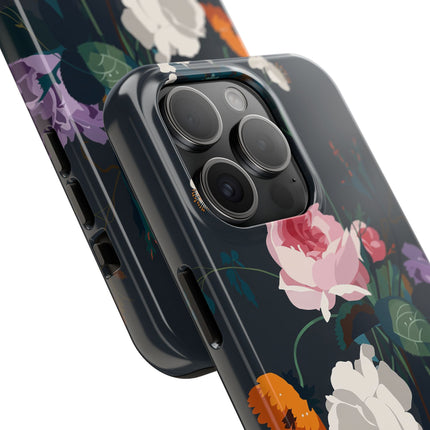 🌹🖤 The Midnight Rose Garden Phone Case – Art Deco Floral Elegance