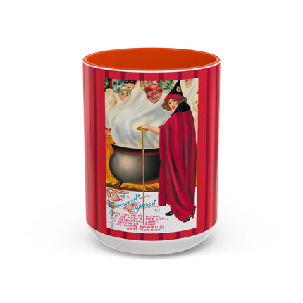 The Hallowe'en Cauldron In the Firelight's Gleam Colorful Mugs (11oz, 15oz)