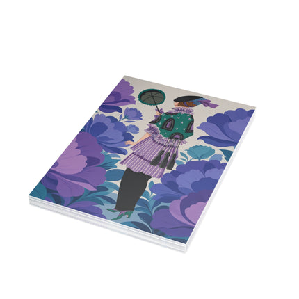 💜🌸 The Violet Garden Promenade Postcards With Envelopes – Art Deco Floral Fashion