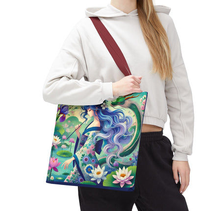 Fairy of the Koi Pond Tote Bag – Mystical Harmony & Pond Enchantment
