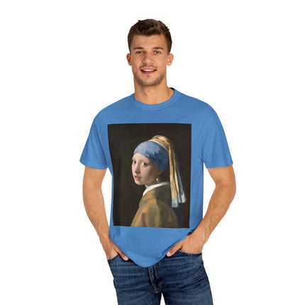 Girl with a Pearl Earring by Johannes Vermeer Unisex Garment-Dyed T-shirt