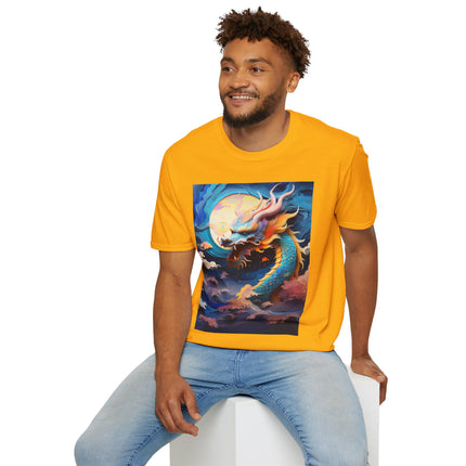 🐉⚡ Dragon of the Tempest Softstyle T-Shirt – Mythic Power & Elemental Majesty