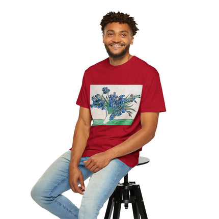 Irises by Vincent Van Gogh Unisex Garment-Dyed T-shirt