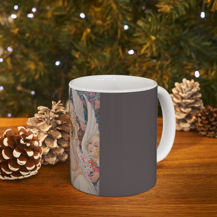 Madonna with Child Surrounded by Musical Angels by Gerda Wegener Ceramic Mug 11oz