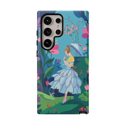 🌸☂️ A Stroll Through The Enchanted Forest Phone Case – Art Deco Floral Fantasy