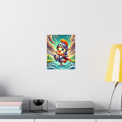 🦆⚔️ Valiant Duck Matte Vertical Poster – Courage, Adventure & Heroic Charm