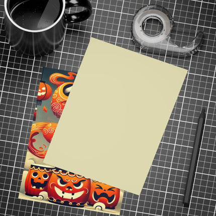 Jack-O’-Lantern Drums & The Kabuki Rabbit Postcards (envelopes included) - Bundles of 10, 30, 50 Pieces