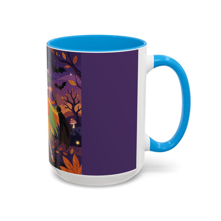 🎃🧙 The Witch Of Jack-O'-Lantern Hollow Colorful Mug – Whimsical Halloween Charm