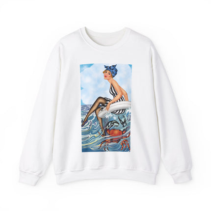 Playful Waves and Fashion Follies Heavy Blend™ Crewneck Sweatshirt