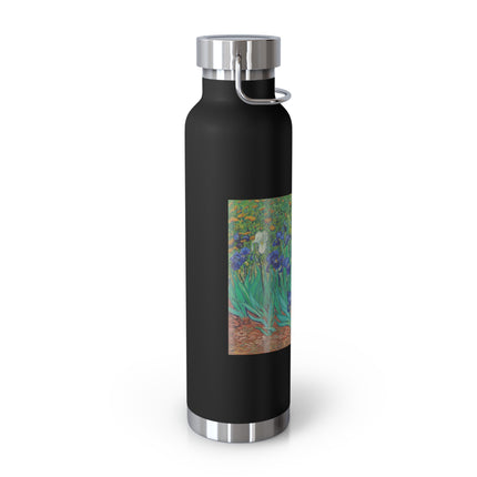 Irises by Vincent Van Gogh Copper Vacuum Insulated Bottle, 22oz