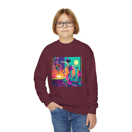 Dance of the Skeleton Ballerinas Youth Crewneck Sweatshirt