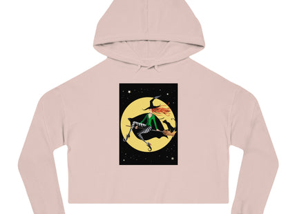 A Witch’s Moonlit Flight Women’s Cropped Hooded Sweatshirt