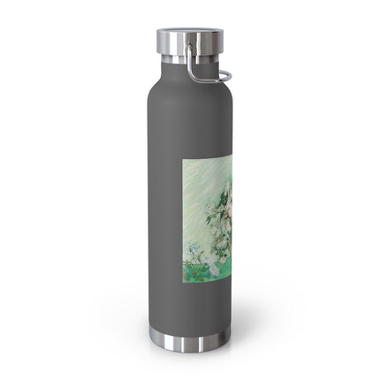 Roses by Vincent Van Gogh Copper Vacuum Insulated Bottle, 22oz