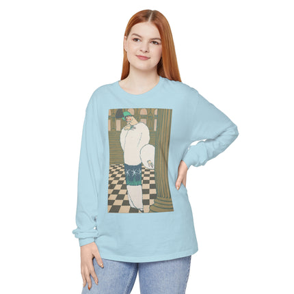 Les Hermines by Georges Lepape Garment-dyed Long Sleeve T-Shirt