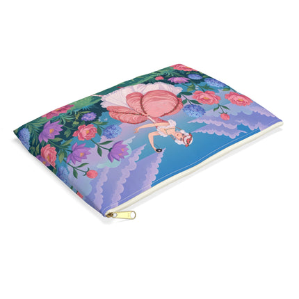 🎭🌸 The Lady Of The Secret Masquerade Accessory Pouch – Art Deco Garden Fantasy
