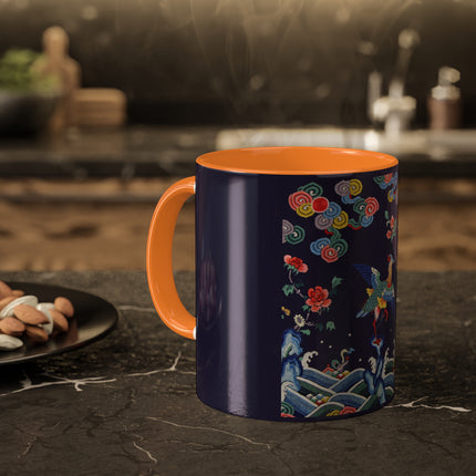 Rank Badge with Mandarin Duck Colorful Mugs, 11oz