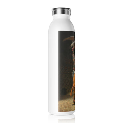 A Rich Kirghiz Huntsman with a Falcon by Vasily Vereshchagin Slim Water Bottle