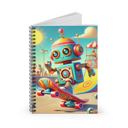 The Skate Park Robot Spiral Notebook – Ruled Line