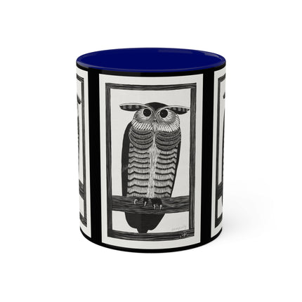 Horned Owl by Samuel Jessurun de Mesquita Colorful Mugs, 11oz